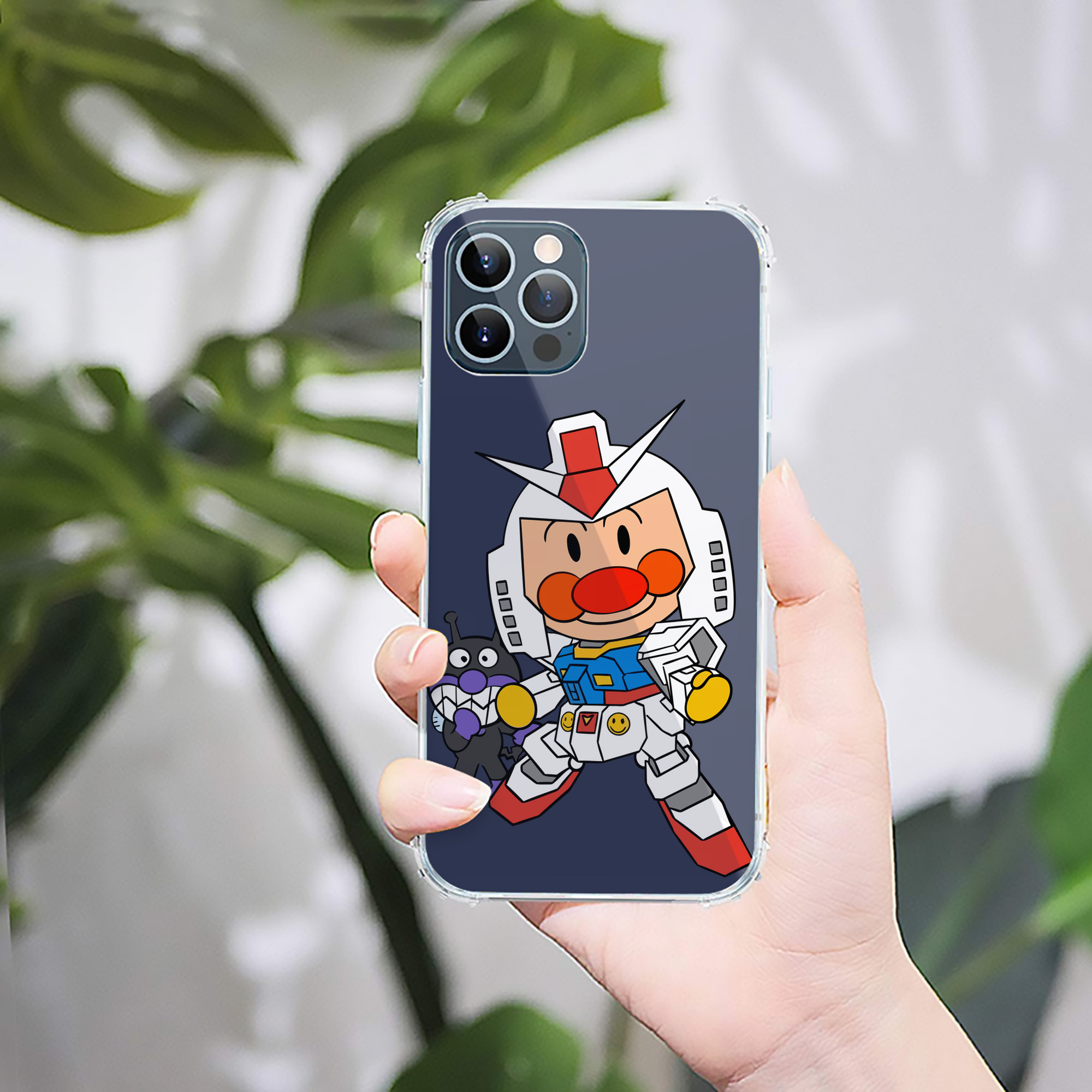 （画像用） アンパンマン Anpanman 【iPhone 12シリーズ対応】透明スマホケース（クリアソフトケース）